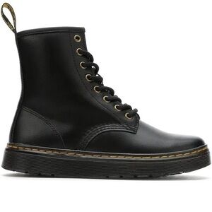 Dr. Martens Zavala Black Leather Combat Boots - Women's Size 8